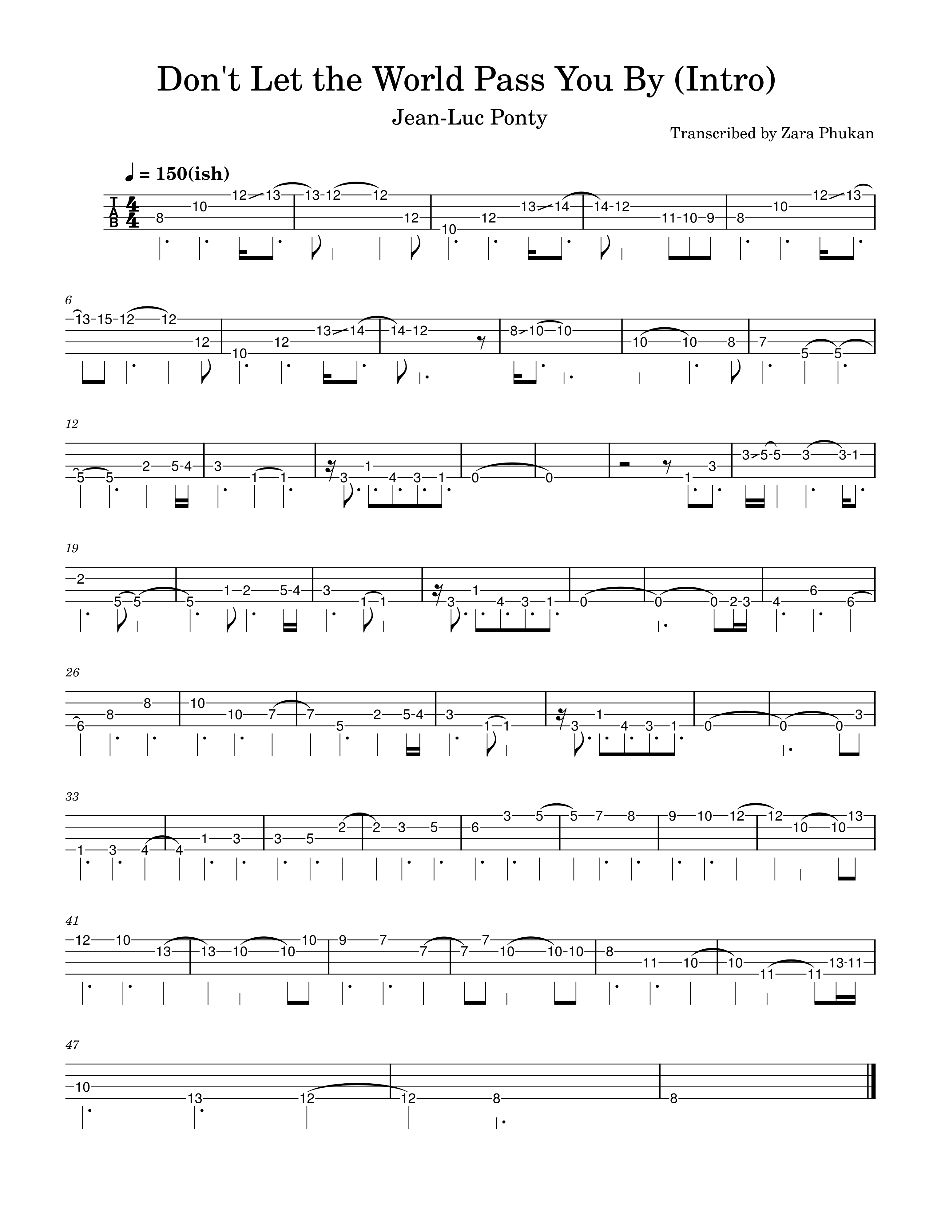 an image of the sheet music of my transcription